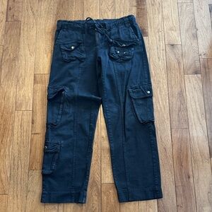 Free People Black Cargo Pants